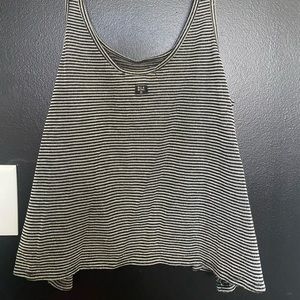 Flowy black and grey striped Billabong tank top